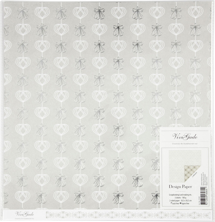 Papier ozdobny Silver angels 30,5x30,5cm 180g 3 arkusze edycja limitowana