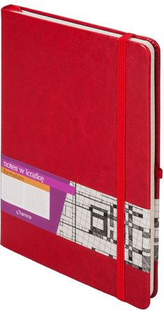 Notes formalizm A5 kratka czerwony