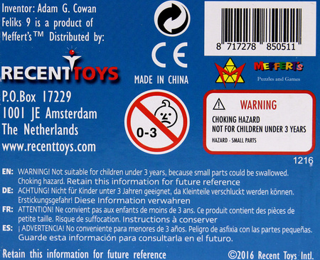 Łamigłówka Feliks 9 Recent Toys poziom 4/5