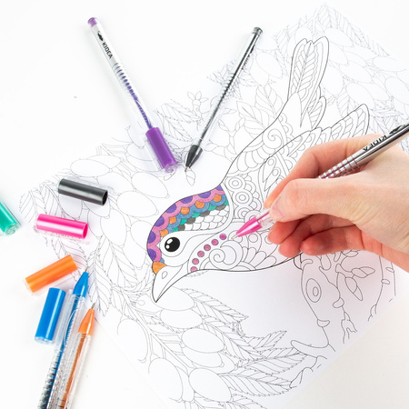 Długopisy żelowe metaliczne Kidea 6 kolorów