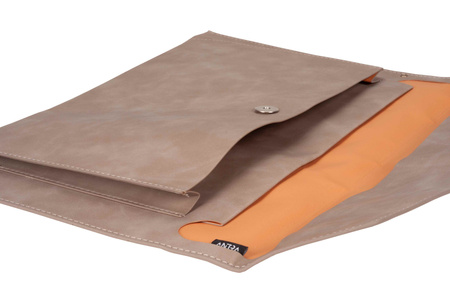 Teczka A4 z kieszonką nubuk szara