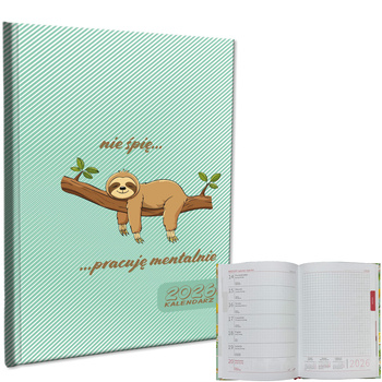 Kalendarz 2026 A5 tygodniowy notatka Leniwiec 2