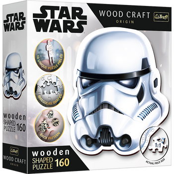 Puzzle 160 drewniane konturowe Hełm Szturmowca Star Wars 20188
