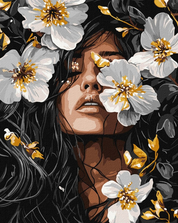 Malowanie po numerach IDEYKA 40x50cm metallic Muzyka Płatków