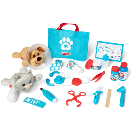Mellisa&Doug Zestaw Weterynarz z pluszowymi zwierzątkami i akcesoriami do leczenia