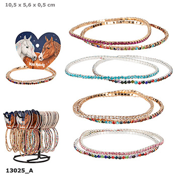 Zestaw bransoletek z kryształkami Miss Melody 1szt.mix 13025A