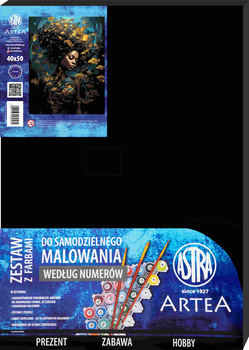 Malowanie po numerach na czarnym płótnie Astra Artea Promień złota