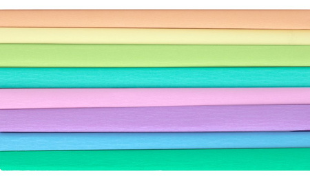 Bibuła marszczona 25x100cm pastelowa 8 kolorów Happy Color