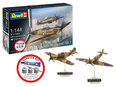 Revell Starter Kit 1:144 Spitfire Mk.Ia & Hurricane Mk.I REV-73771