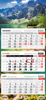 Kalendarz 2026 trójdzielny Morskie oko KT1 V88