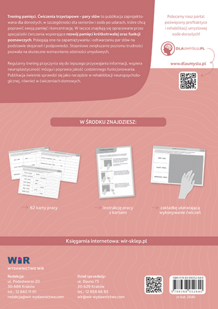 Trening pamięci ćwiczenia trzyetapowe pary słów