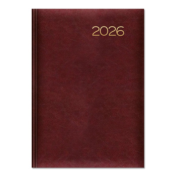 Kalendarz 2026 książkowy A5 dzienny bordowy SK2