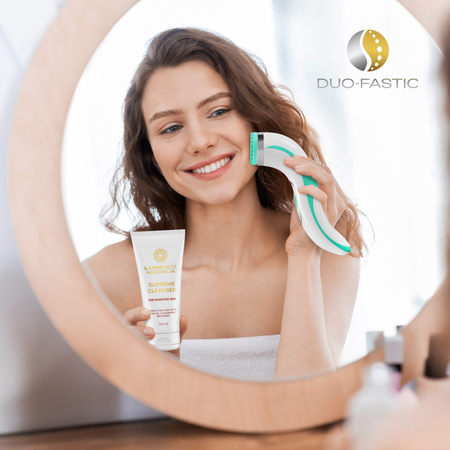 Szczoteczka Brush PRO LUMINEO 4 końcówki + żel do skóry wrażliwej turkusowa