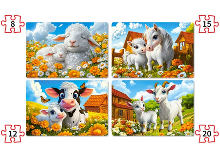 Puzzle 4w1 Loving Animals B-041060