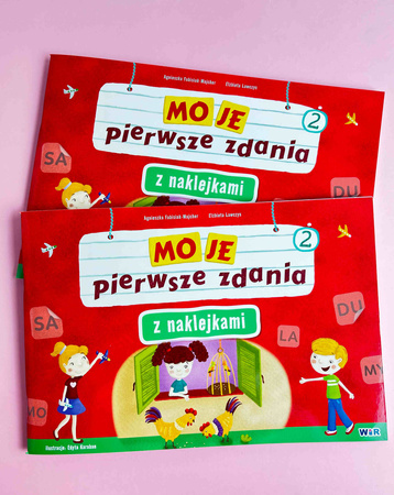 Moje pierwsze zdania z naklejkami wielokrotnego użytku zeszyt 2