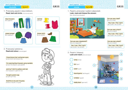 Język angielski. Karty pracy w szkole i w domu. Klasa 2