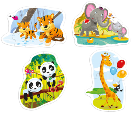 Puzzle baby dzikie zwierzątka