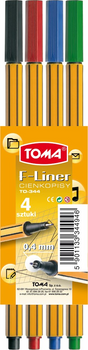 Cienkopis F-Liner 4 kolory