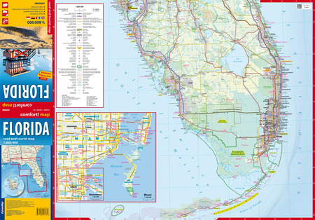 Florida road and tourist map 1:800 000 laminat
