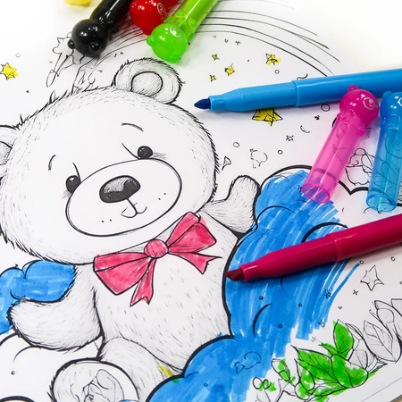 Flamastry misie Kidea 6 kolorów