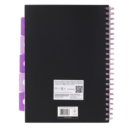 Kołozeszyt Strigo A4 Project Book Panda czarny kratka