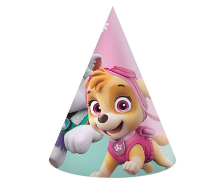 Czapeczki papierowe Paw Patrol Skye & Everest 6szt.