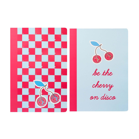 Zeszyt A4 48 kartek 90g w kratkę CHERRY DISCO
