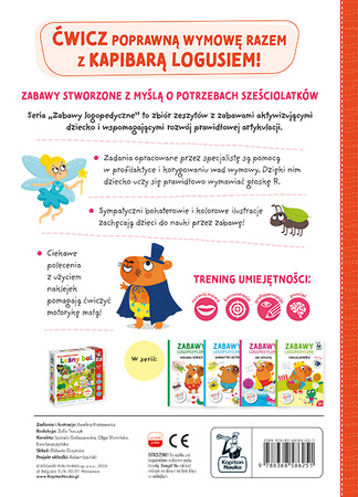 Wymawiam "r". Kapitan Nauka. Zabawy logopedyczne. Kapibara Loguś