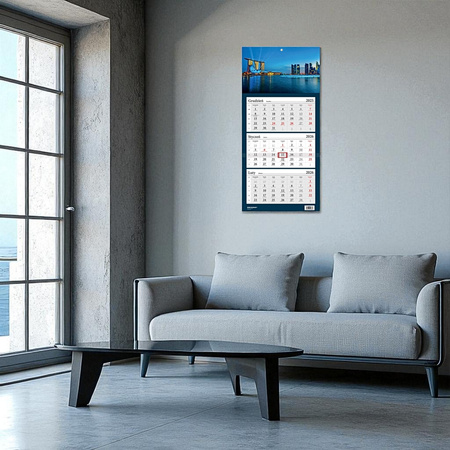 Kalendarz 2026 Trójdzielny LUX Singapur