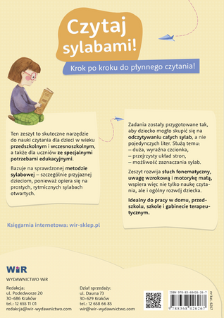Czytaj sylabami zeszyt do nauki i doskonalenia czytania