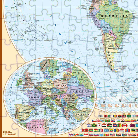 Puzzle 200 Świat polityczny mapa