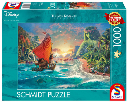 Puzzle 1000 PQ T. Kinkade Vaiana Skarb oceanu Disney 111742
