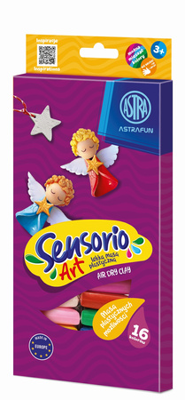 Masa plastyczna Astrafun Sensorio Kids 16 kolorów 1szt.mix