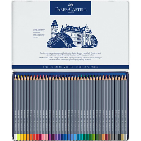 Kredki akwarelowe Goldfaber Aqua Faber-Castell 36 kolorów opakowanie metalowe