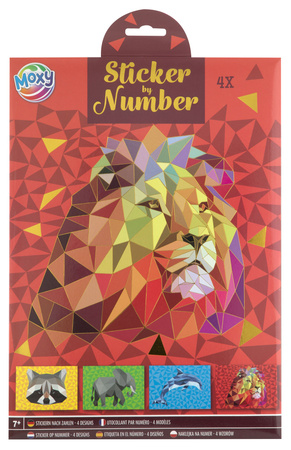 Mozaika wyklejanie po numerach Lew