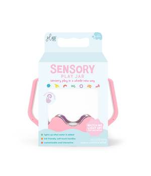 Słoik sensoryczny do napełniania wodą różowy Bubble Gum