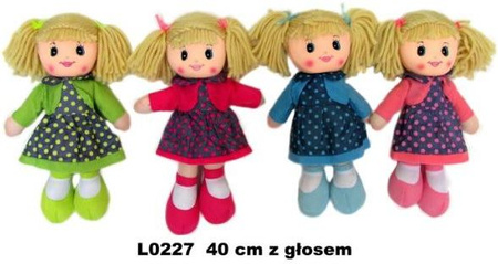 Lalka pluszowa z głosem 40cm L0227 1szt.mix