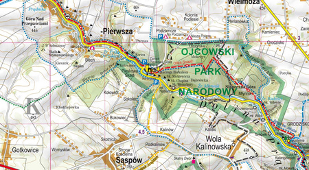 Jura Krakowsko-Częstochowska 2 cz. Południowa mapa turystyczna 1:52 000 laminat 2024