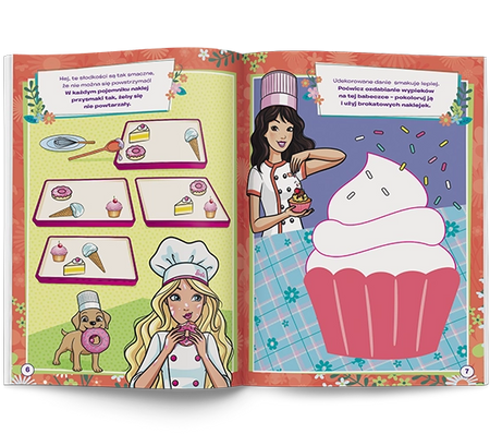 Barbie 100 brokatowych naklejek NB-1101