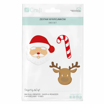 Zestaw wykrojników Mikołaj i Renifer 3szt.
