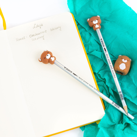 Zestaw 2 ołówki i temperówka Misie Kidea