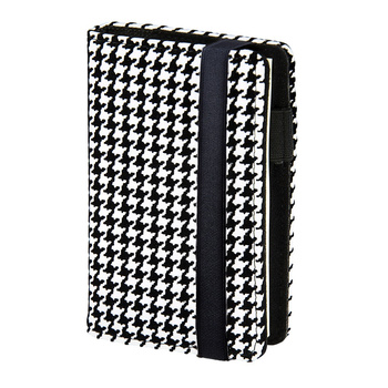 Kalendarz 2026 Modena premium A6 tygodniowy na gumkę czarno-biały KTP-60MD