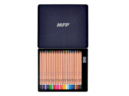 Kredki MFP ołówkowe 24 kolory metalowe pudełko 6300627