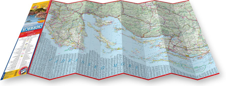 Chorwacja i Czarnogóra mapa wybrzeża 1:300 000 laminat 2023