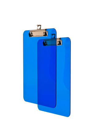 Deska A4 z metalowym klipem przezroczysta niebieska 1 szt.