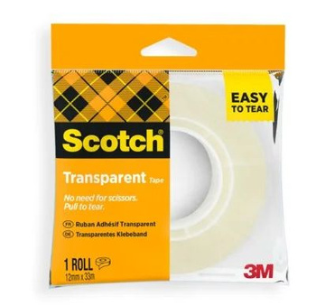 Taśma klejąca Scotch 508 przezroczysta żółta 19mmx33m