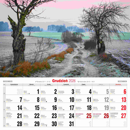 Kalendarz 2026 Polskie drogi KD-27