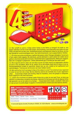 Gra Cztery w rzędzie w metalowej puszce