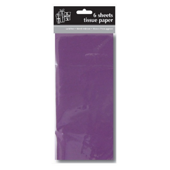 Bibuła 50x70 cm Fioletowa 6 arkuszy