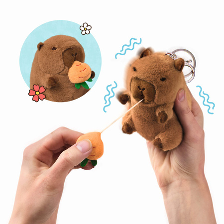 Pluszowa Kapibara zjadająca owoc 1szt.mix